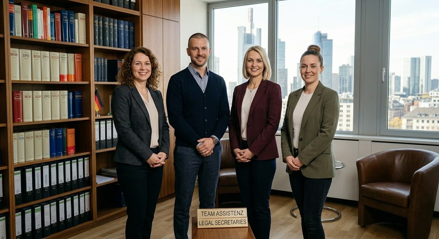 Team Assistenz der Kanzlei Schmidt — vier Legal Secretaries